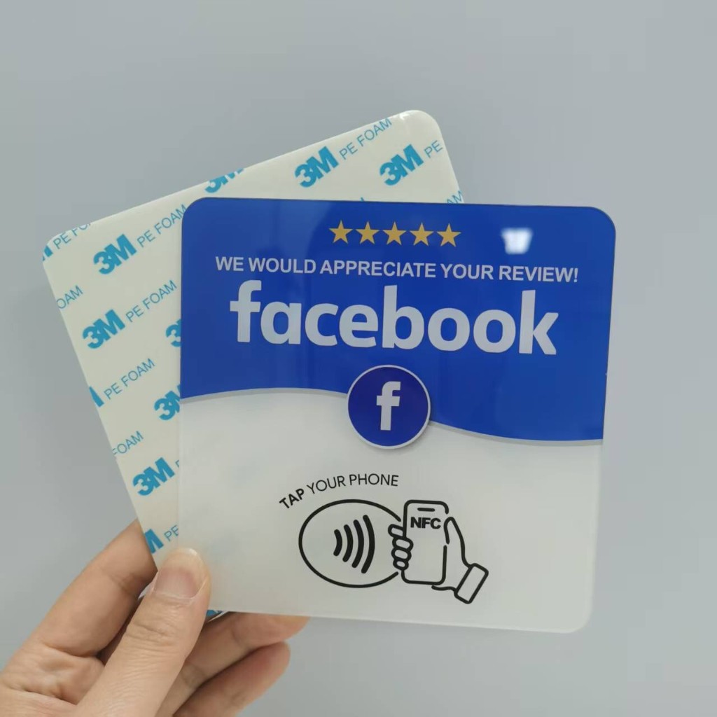 לוחית NFC לפייסבוק · Review